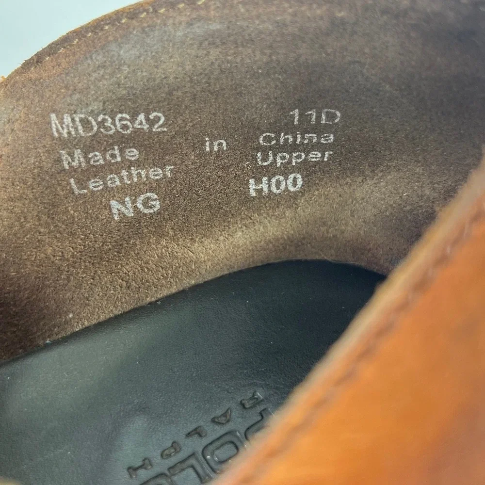 Polo Sport Ralph Lauren Fisherman Sandals Mens 11D Brown Leather MD3642 Vintage